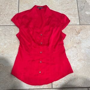 Express Women's Scarlet Button-Down Shirt Size XS